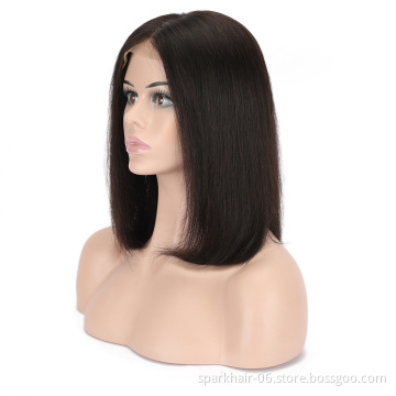 Wholesale Vendors 10A  Virgin human hair Cut Short Bob Lace Frontal Wig Deep Water Wave Pre Plucked Lace Front Human Hair Wigs